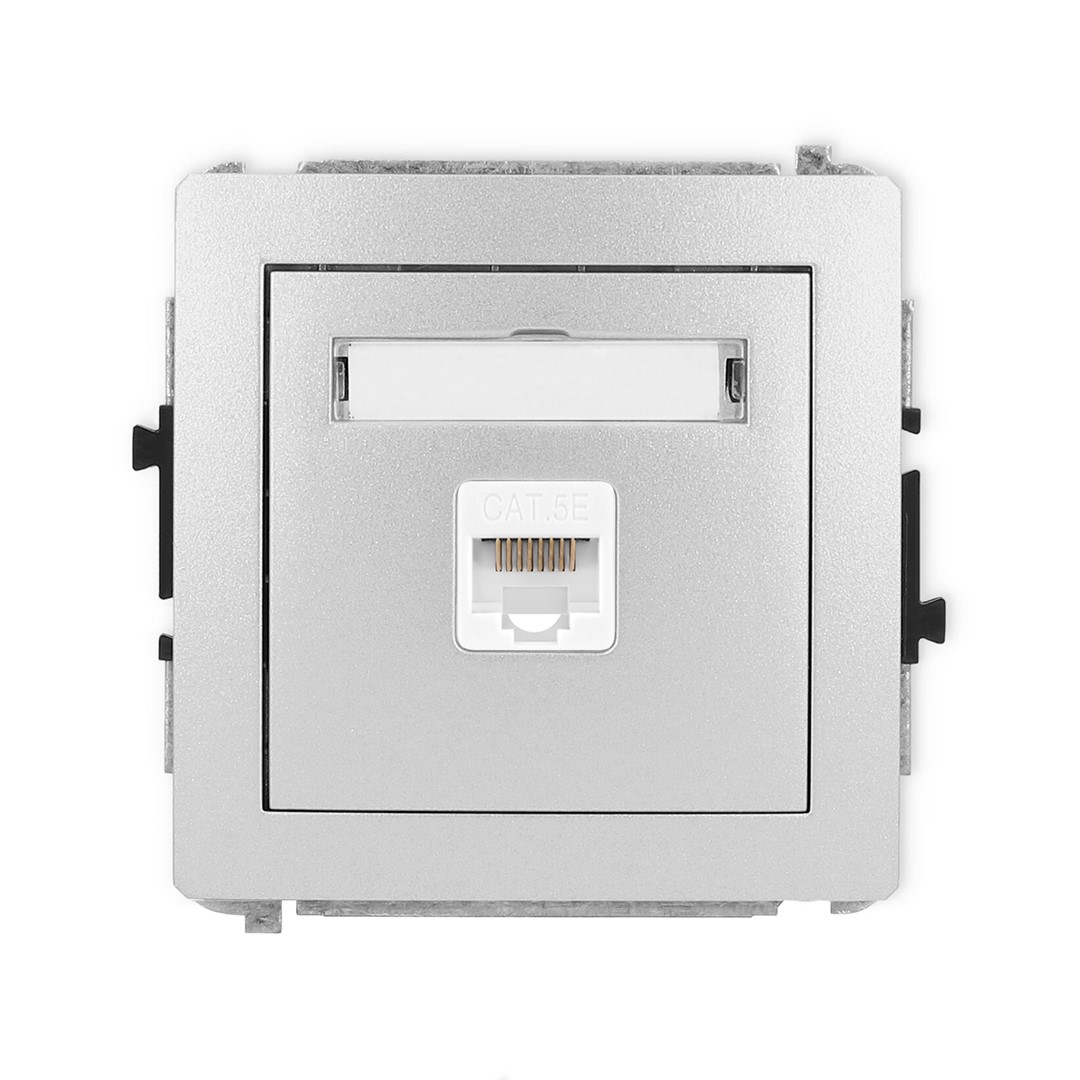 KARLIK DECO SREBRNY 7DGK-1 gniazdo komputerowe x1