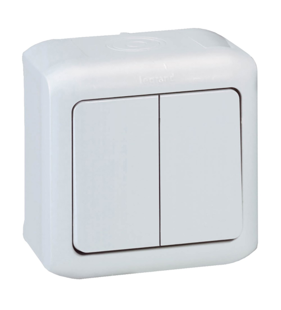 LEGRAND FORIX BIAŁY łącznik x2 świecznikowy IP44