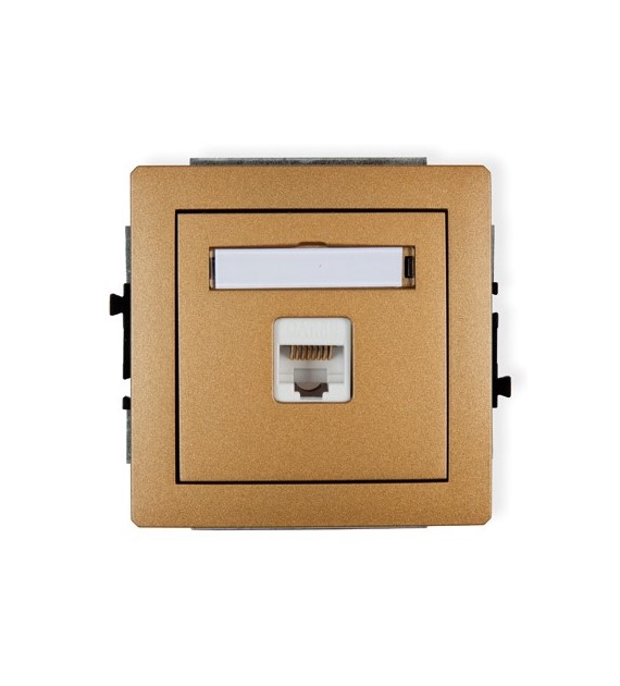 KARLIK DECO ZŁOTY 8DGK-1 gniazdo RJ45 x1