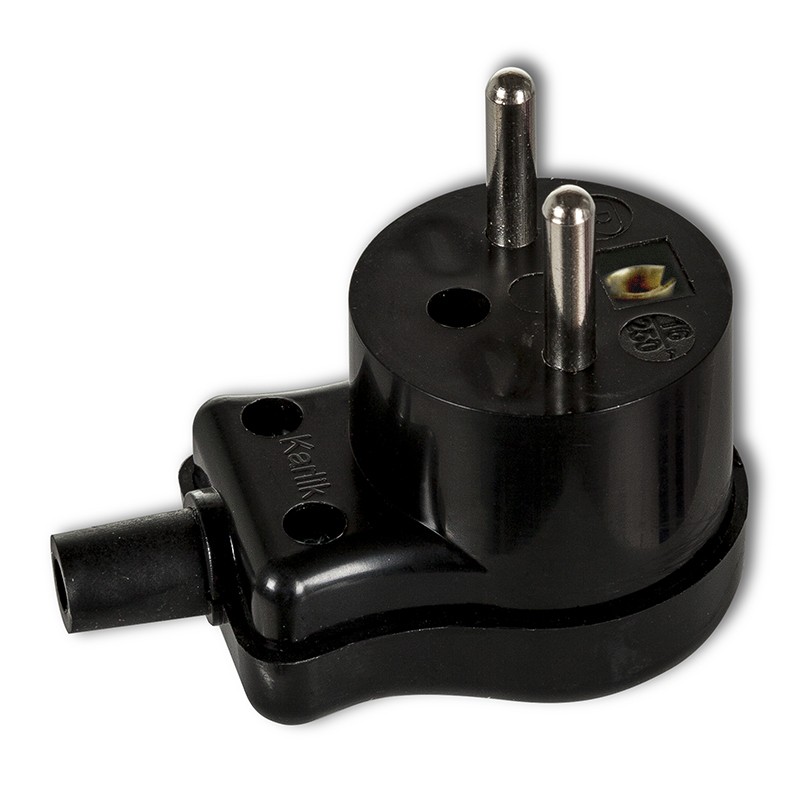KARLIK WK-1zc wtyczka kątowa z/u CZARNY