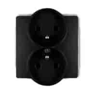 KARLIK DECO CZARNY 12DGPR-2zp gniazdo x2 z/u