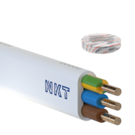 NKT przewód YDYpżo 450/750V 3x4 biały 100m