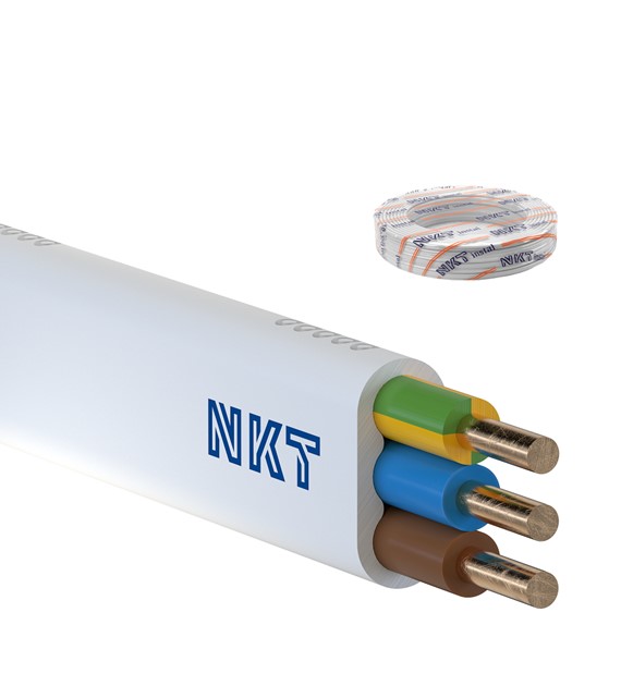 NKT przewód YDYpżo 450/750V 3x4 biały 100m