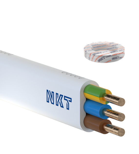 NKT przewód YDYpżo 450/750V 3x4 biały 100m