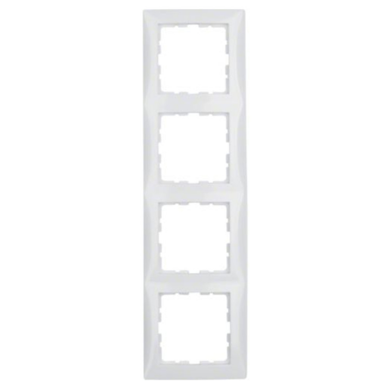 HAGER BERKER B.KWADRAT BIAŁY ramka x4