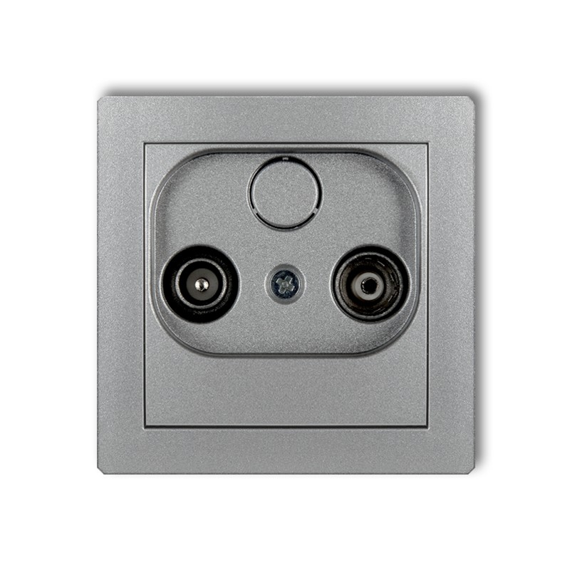 KARLIK DECO SREBRNY 7DG2K gniazdo abonenckie rtv