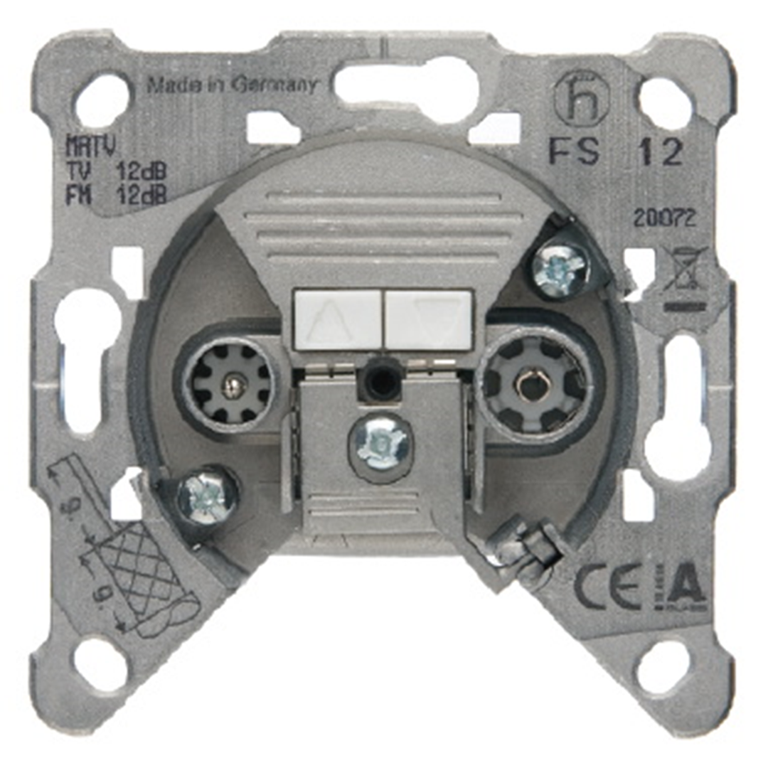 HAGER BERKER one.platform gniazdo x2 RTV przelot