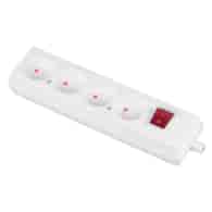 PLASTROL GN-460WS gniazdo 4x2p b/u + wył BIAŁY