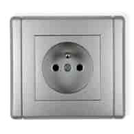 KARLIK FLEXI SREBRNY 7FGP-1z gniazdo x1 z/u