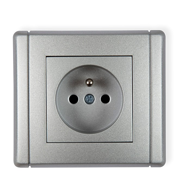 KARLIK FLEXI SREBRNY 7FGP-1z gniazdo x1 z/u