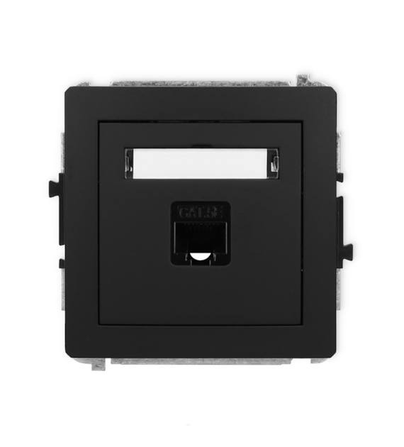 KARLIK DECO CZARNY 12DGK-1 gniazdo x1 RJ45 5e