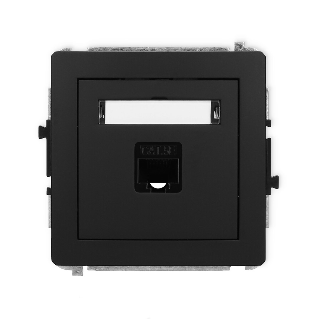 KARLIK DECO CZARNY 12DGK-1 gniazdo x1 RJ45 5e