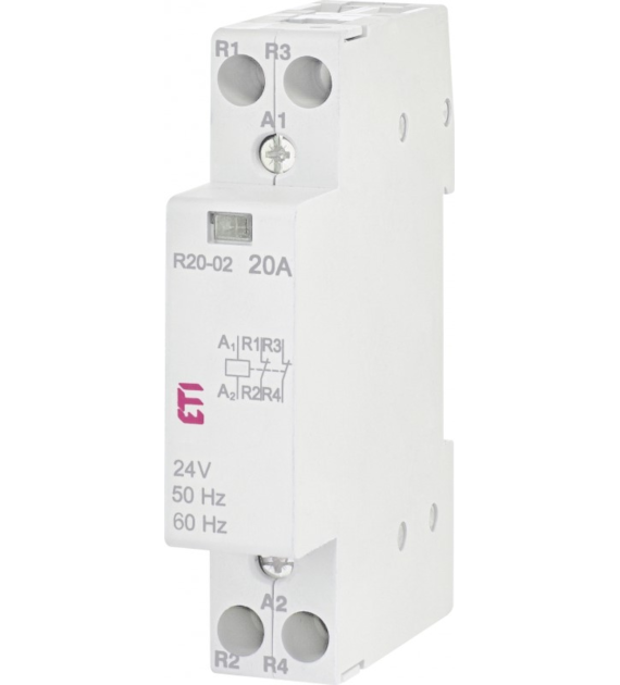 ETI R 20-02 24V stycznik modułowy 20A 250V 2NC
