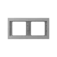 HAGER BERKER K1 ramka x2 ALUMINIUM MAT 13637024