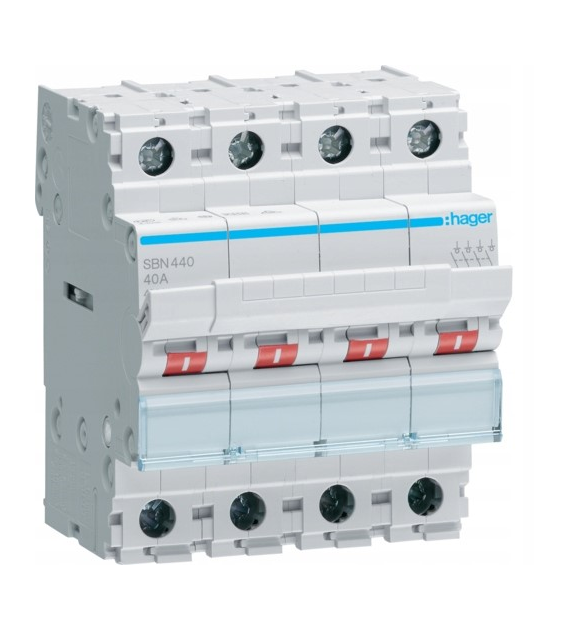 HAGER SBN440 rozłącznik izolacyjny 4P 40A 400V AC