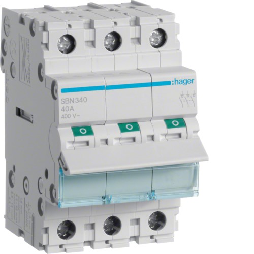 HAGER SBN340 rozłącznik izolacyjny 3P 40A 400V AC