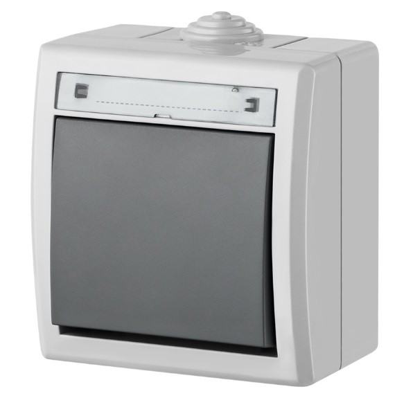 NASIELSK AQUANT IP55 SZARY ŁNT-1 łącznik schodowy