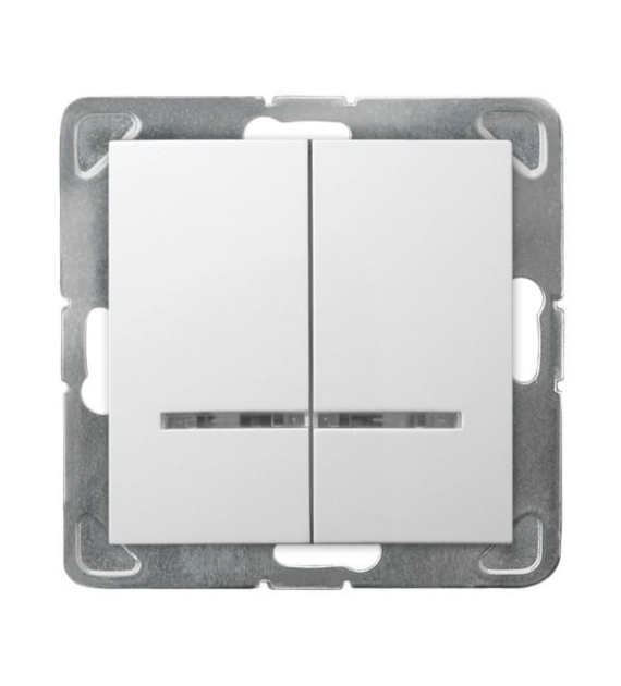 OSPEL IMPRESJA BIAŁY ŁP-2YS/m/00 łącznik x2 świecz
