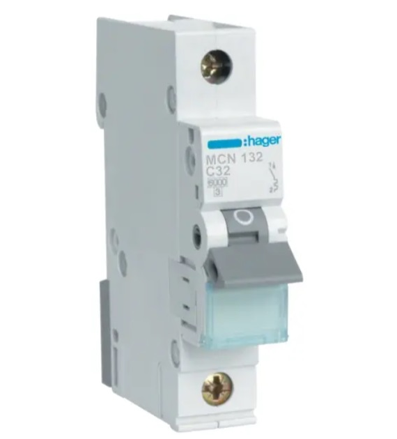 HAGER MCN132E wyłącznik nadprądowy 1P C32A 6kA AC