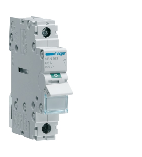 HAGER SBN163 rozłącznik izolacyjny 1P 63A 230V AC