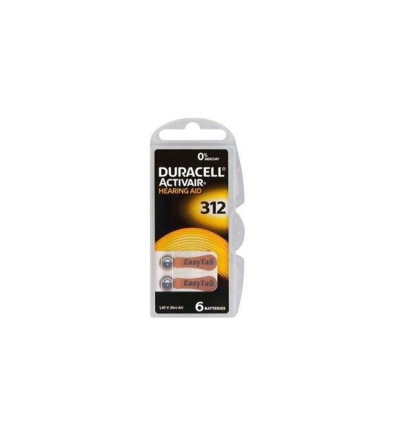 DURACELL DA312 bateria do aparatów słuchowych 6szt