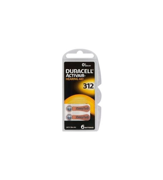 DURACELL DA312 bateria do aparatów słuchowych 6szt