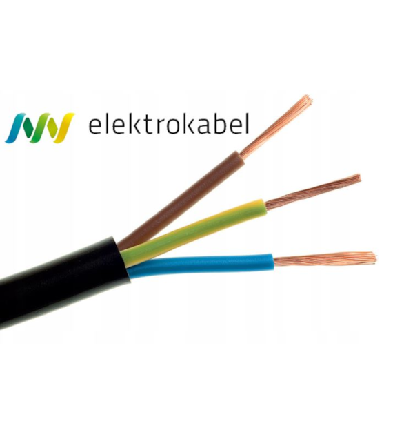 ELEKTROKABEL przewód OWżo 3x4 H05RR-F 100m