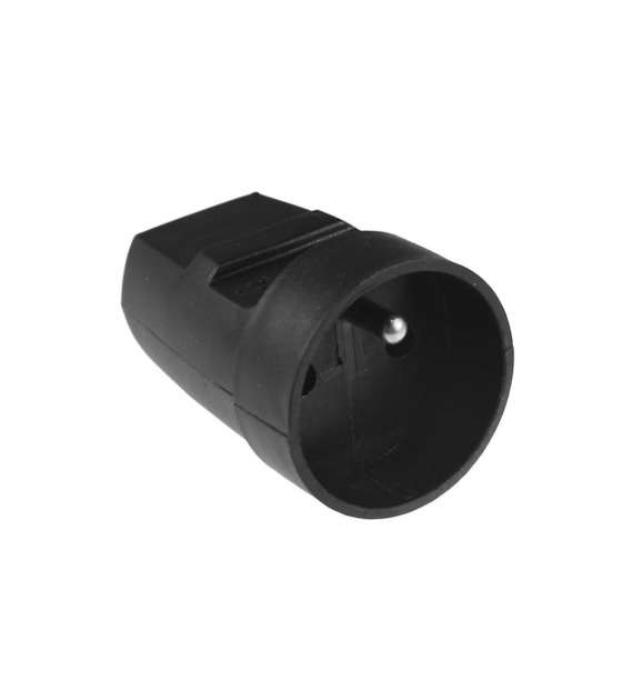 ELGOTECH G-10-2 gniazdo przenośne 1G+Uz CZARNY