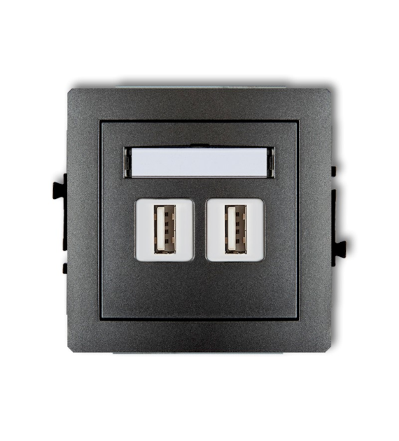 KARLIK DECO GRAFIT 11DGUSB-2 gniazdo USB x2