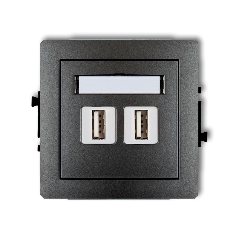 KARLIK DECO GRAFIT 11DGUSB-2 gniazdo USB x2
