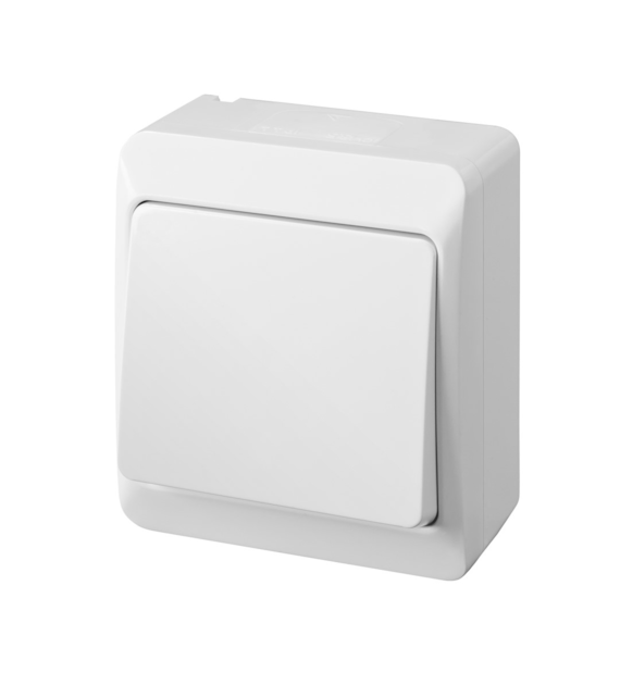 NASIELSK HERMES IP44 BIAŁY ŁNT-1 łącznik/schodowy
