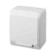 NASIELSK HERMES IP44 BIAŁY GNT-2P+Z gniazdo x1