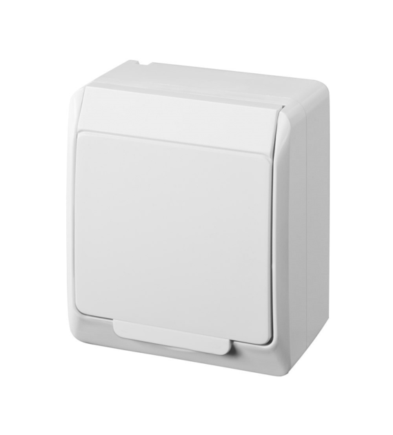 NASIELSK HERMES IP44 BIAŁY GNT-2P+Z gniazdo x1