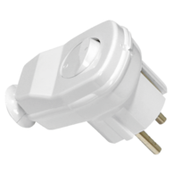 AEP wtyczka kątowa z/u z wyłącznikiem BIAŁY