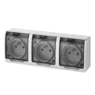 NASIELSK HERMES IP44 DYMNY GNT-3x2P+Z gniazdo x3