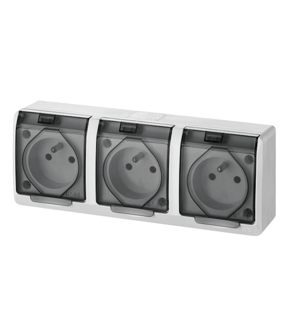 NASIELSK HERMES IP44 DYMNY GNT-3x2P+Z gniazdo x3