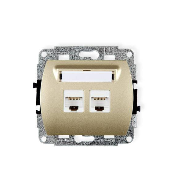 KARLIK TREND ZŁOTY 6GK-2 gniazdo x2 RJ45