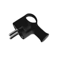ELGOTECH WT-40-2 wtyczka kątowa u/z + ucho CZARNY