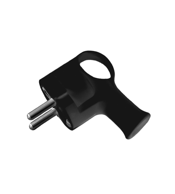 ELGOTECH WT-40-2 wtyczka kątowa u/z + ucho CZARNY