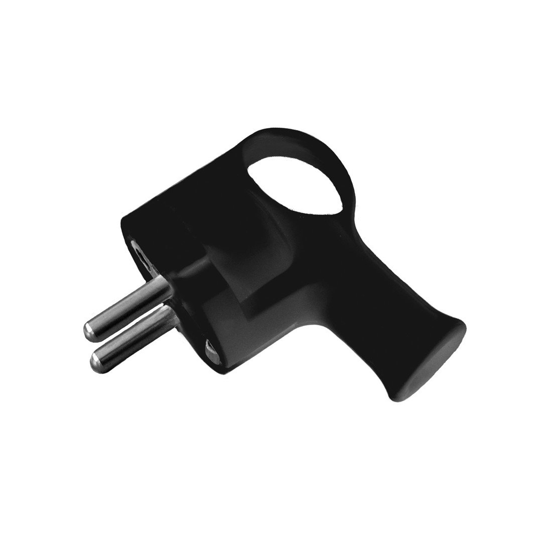 ELGOTECH WT-40-2 wtyczka kątowa u/z + ucho CZARNY