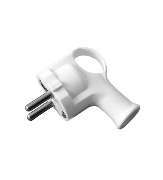 ELGOTECH WT-40 wtyczka kątowa u/z + ucho BIAŁY