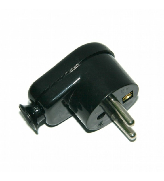 ELGOTECH WT-20S-2 wtyczka kątowa z/u CZARNY