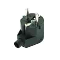 ELGOTECH WT-20-2 wtyczka kątowa z/u CZARNY