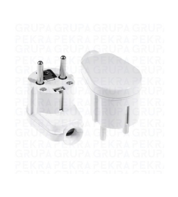 ELGOTECH WT-20 wtyczka kątowa z/u BIAŁY