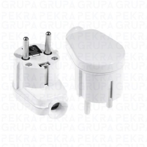 ELGOTECH WT-20 wtyczka kątowa z/u BIAŁY
