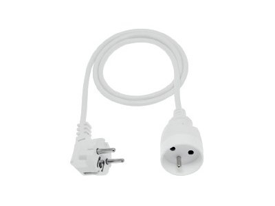 ELGOTECH EPS-102 przedłużacz 1gn 3x1 2m BIAŁY