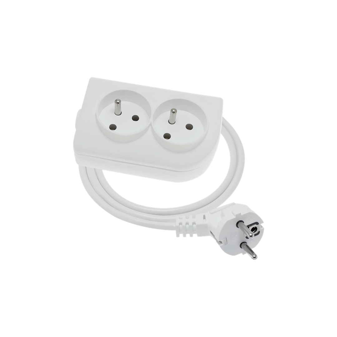 ELGOTECH PSN-205 przedłużacz 2gn 3x1 5m BIAŁY