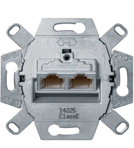 HAGER BERKER One.platform mech.gn.UAE x2 (RJ45) 6e