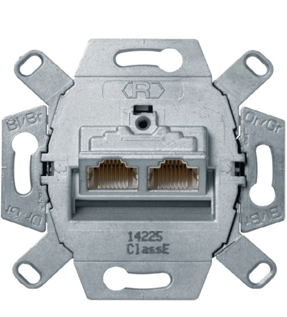 HAGER BERKER One.platform mech.gn.UAE x2 (RJ45) 6e