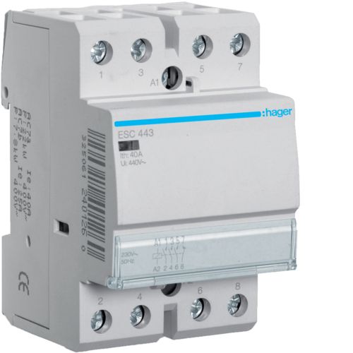 HAGER ESC443 stycznik 40A 3NO+1NC 230V